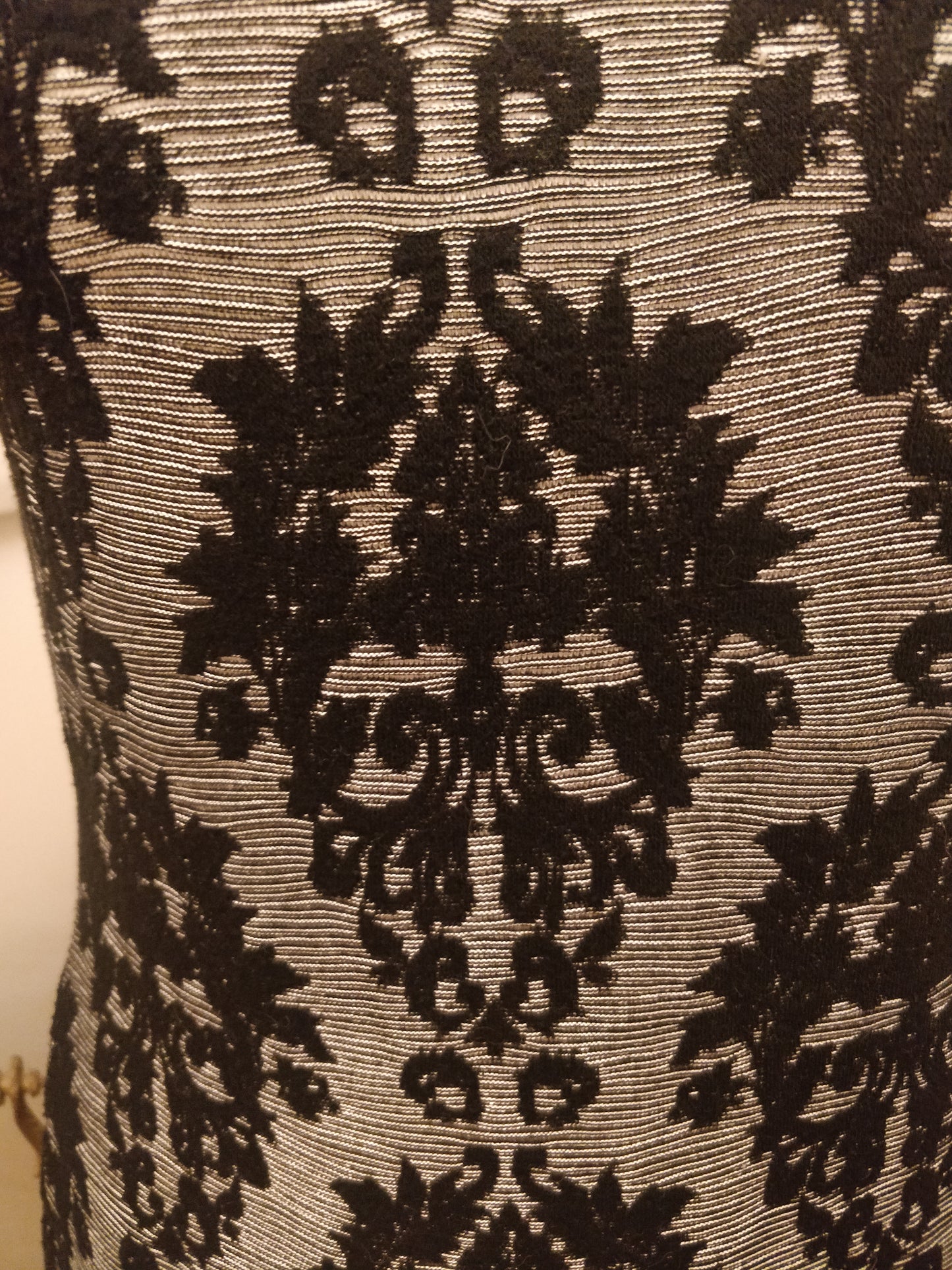 Grey & Black Brocade Dress