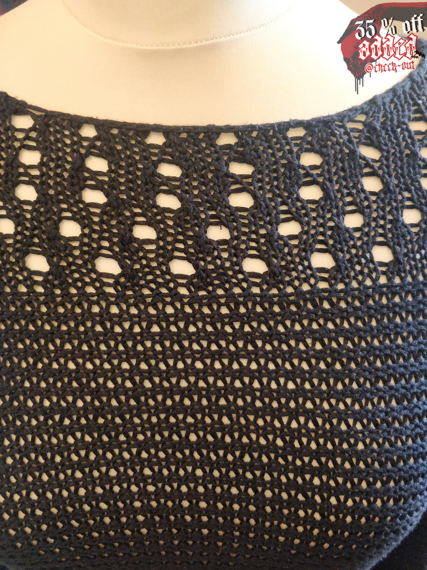 See-through Knitted Mesh Shirt