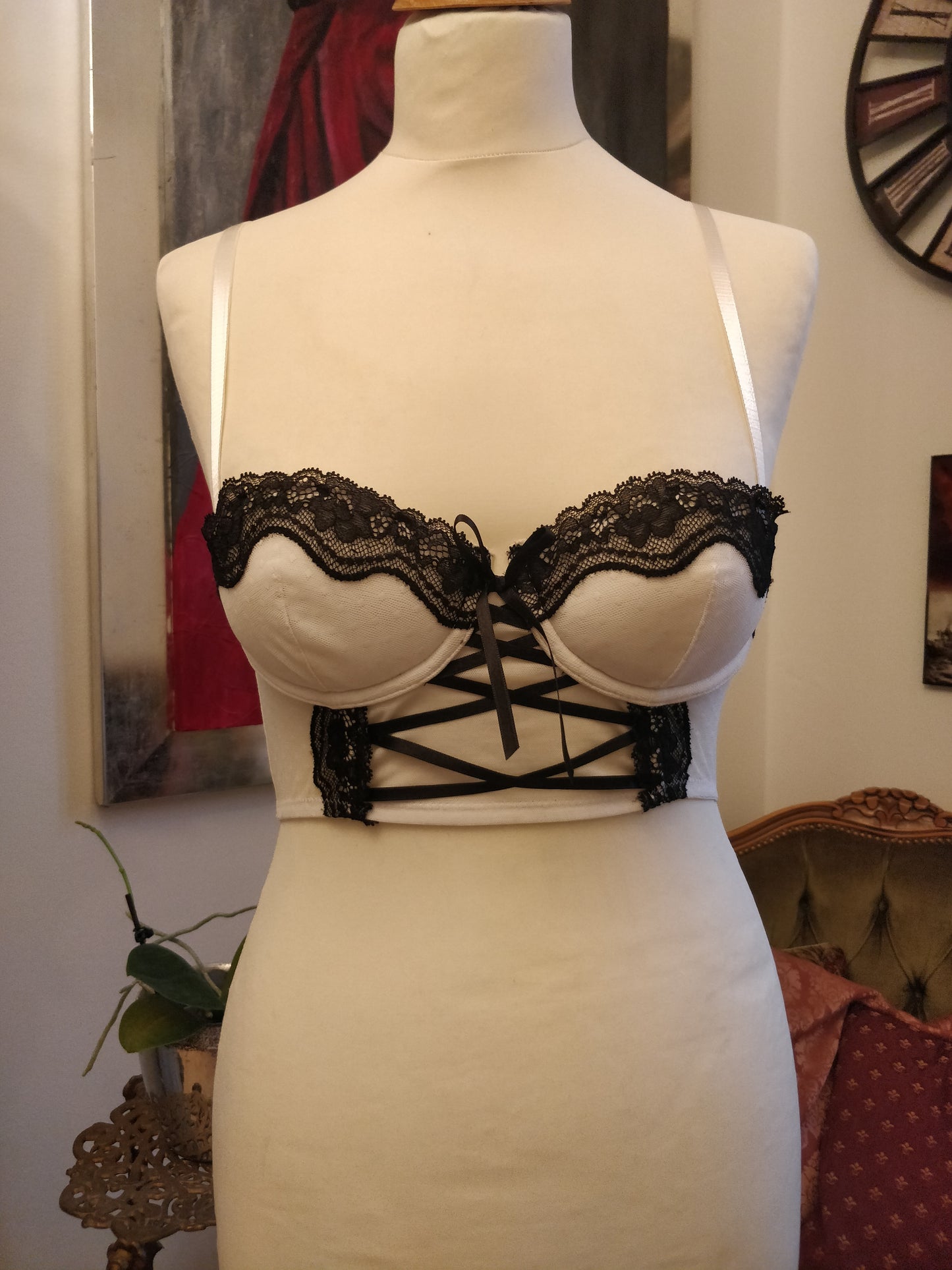 Black and White Bra Top