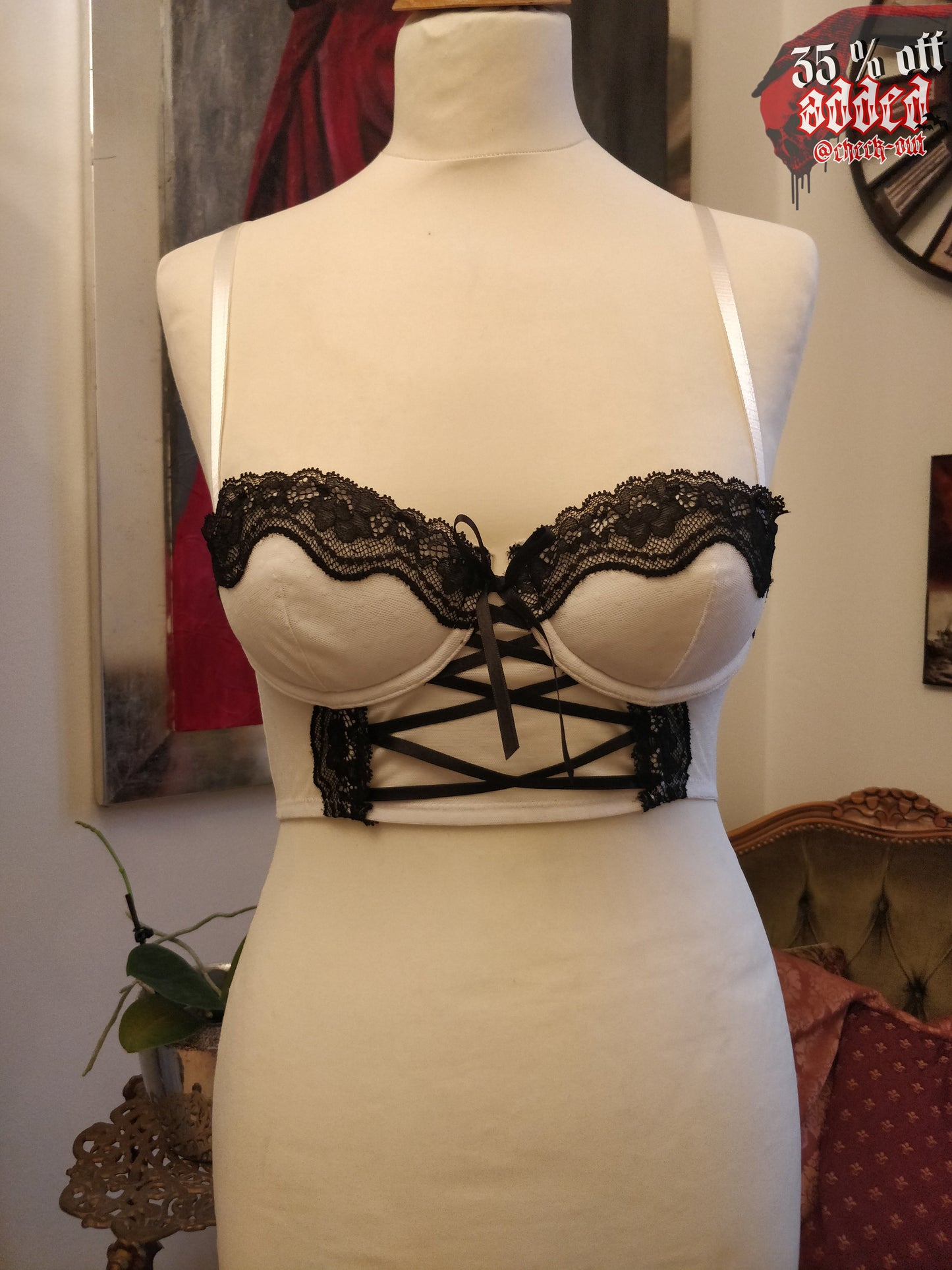 Black and White Bra Top