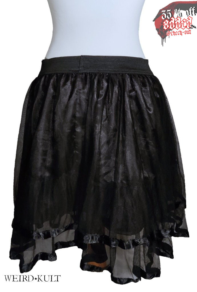 Black Double-layered Tulle Skirt
