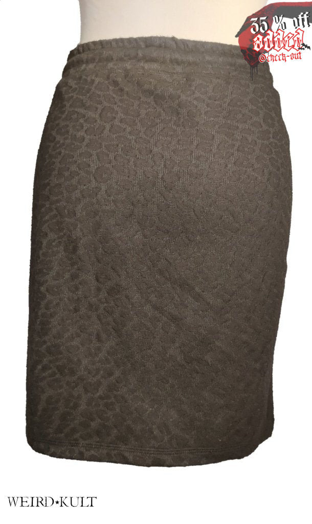 Black Leopard Skirt