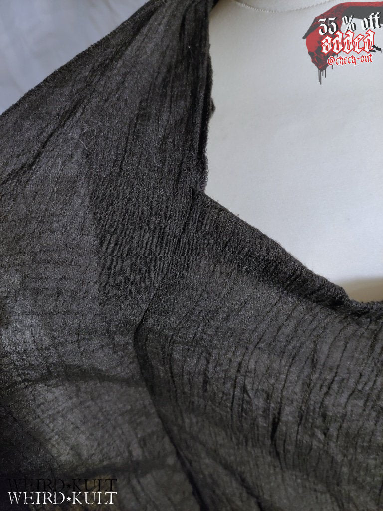 Faux Layered Black Dresshirt