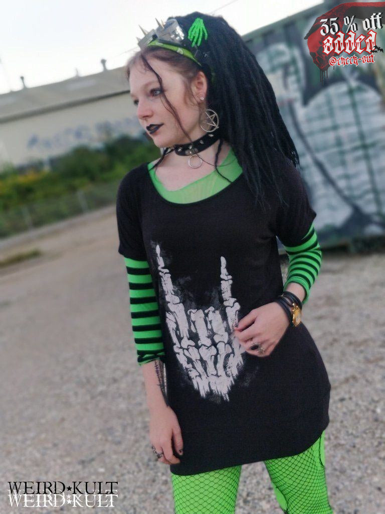 Gothicana Skeleton Hand Dresshirt