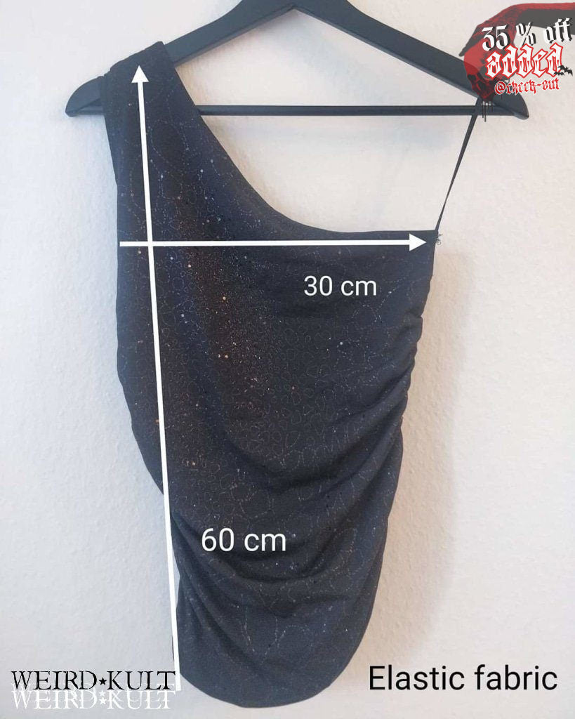 One Shoulder Glitter Top