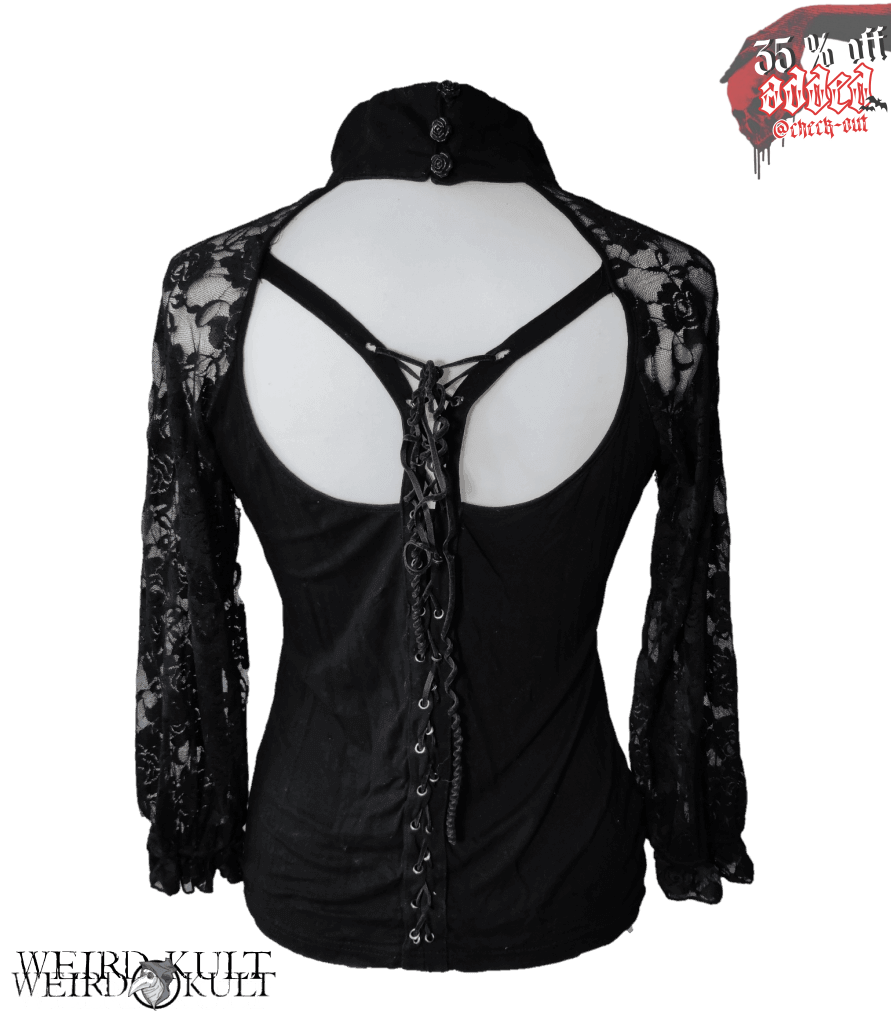 Punk Rave Summer Shirt With Ruffles