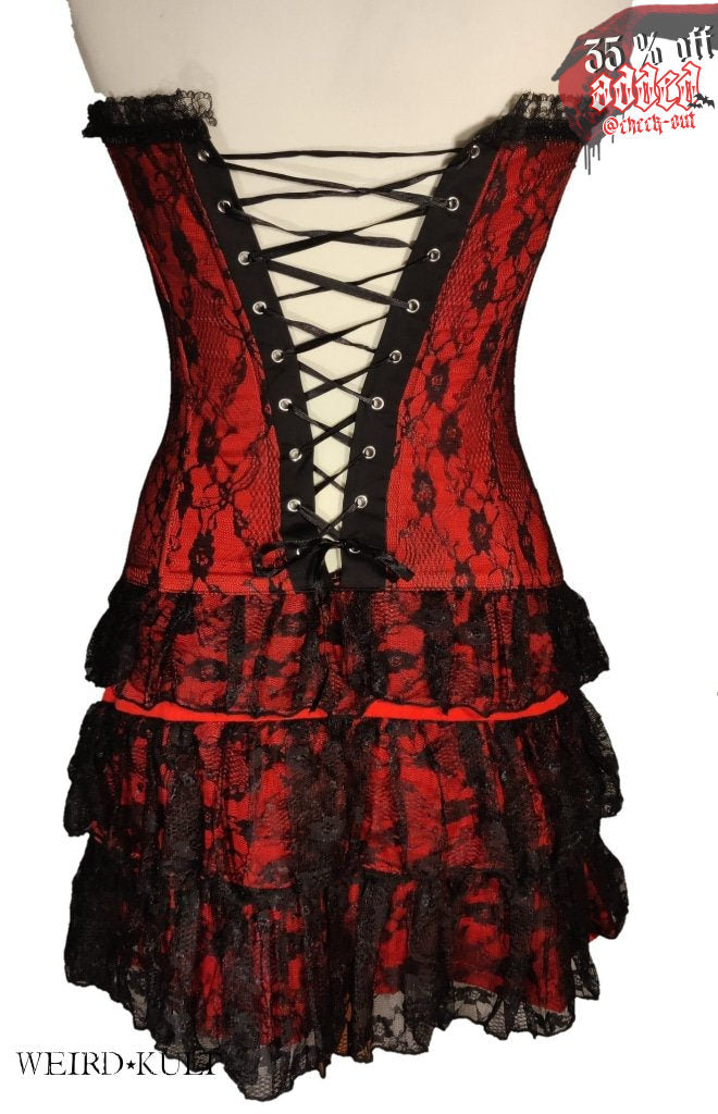 Red And Black Corset Dress