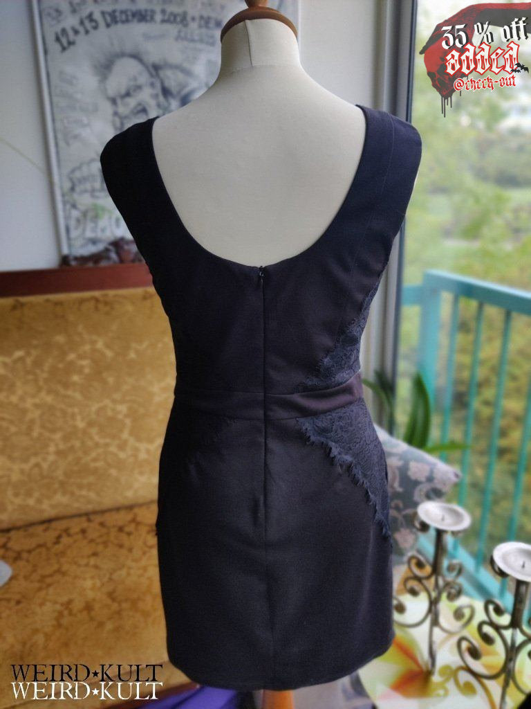 Side Laced Fake Leather Front Dress