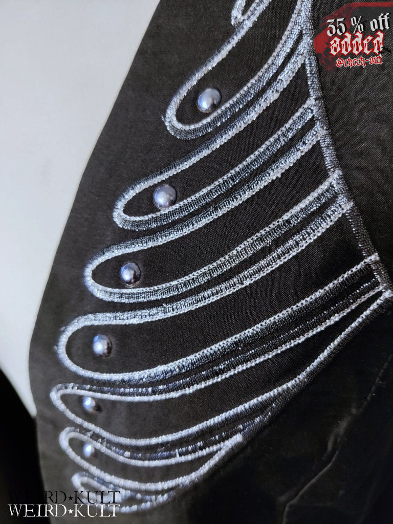 Silver Embroidered Vest