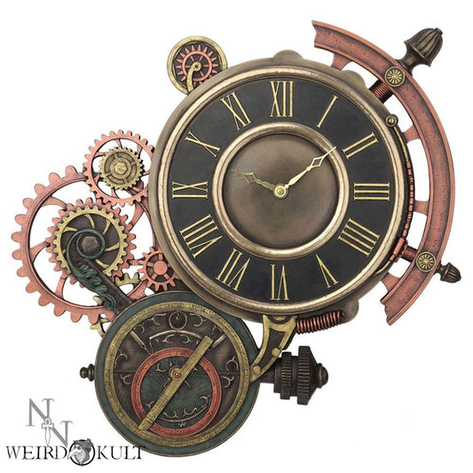 Steampunk Cogwork Clockwork Geared Wall Clock 52 Cm Vægure