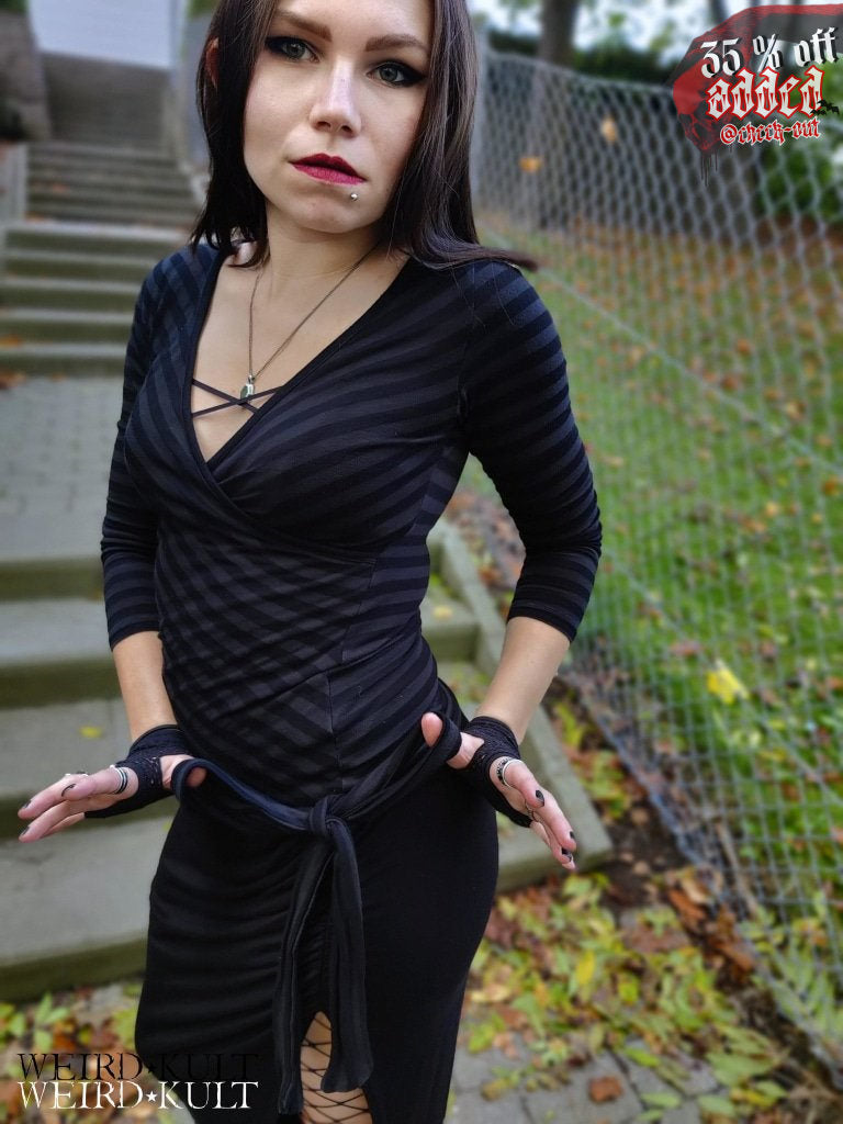 Striped Long-sleeve With Adjustable Band