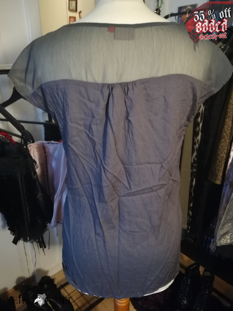 T-Shirt With Velour Pattern