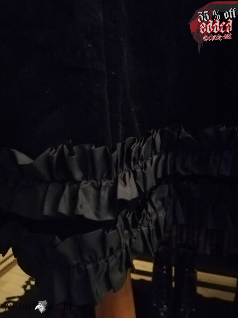 Velour And Ruffle Dress