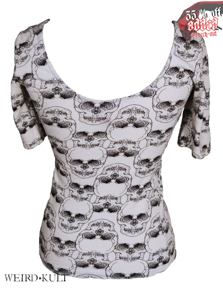 White And Black Skull T-Shirt