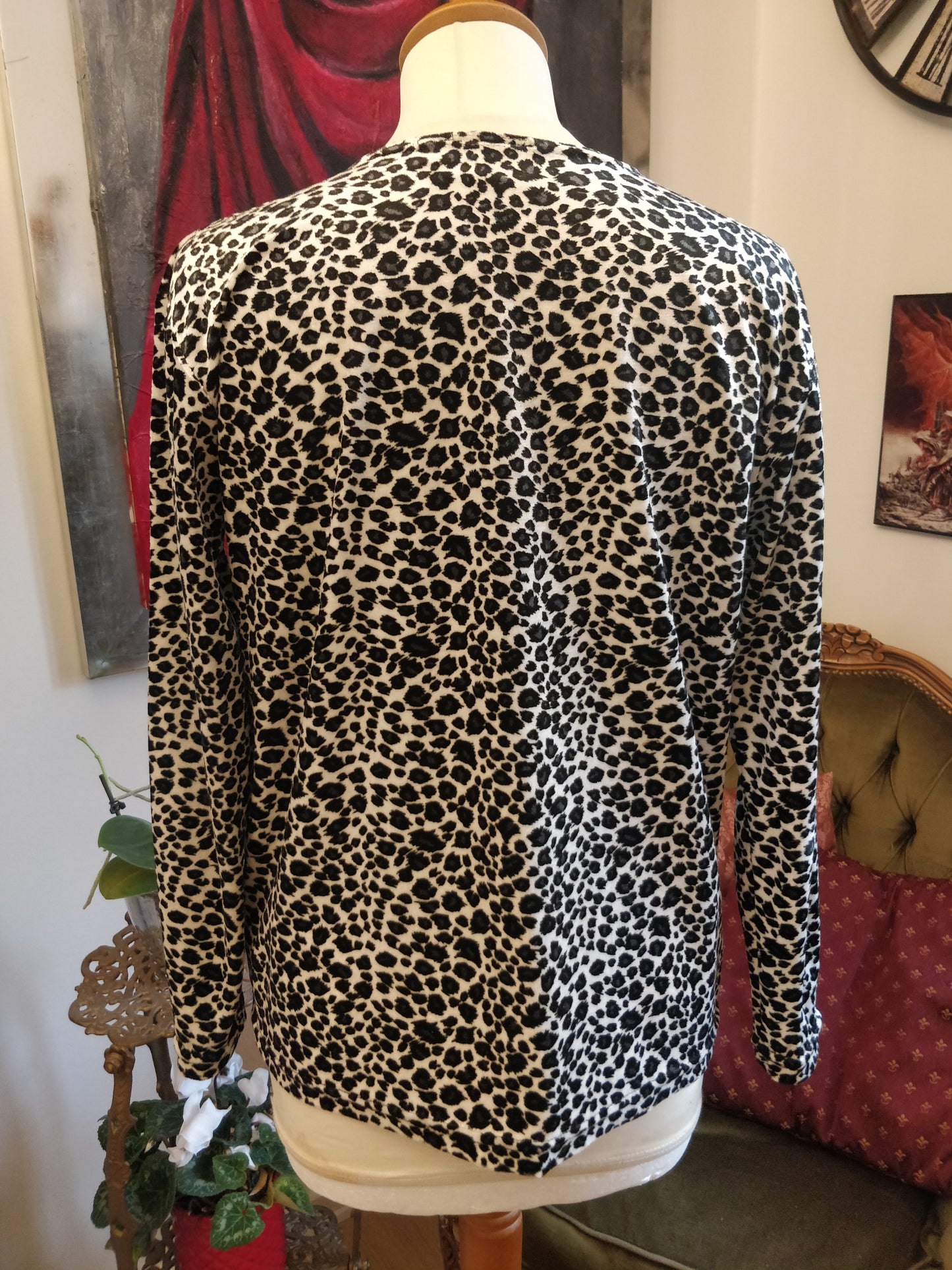 Leopard Print Velvet Top