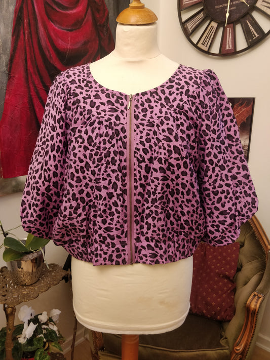 Purple Leopard Jacket
