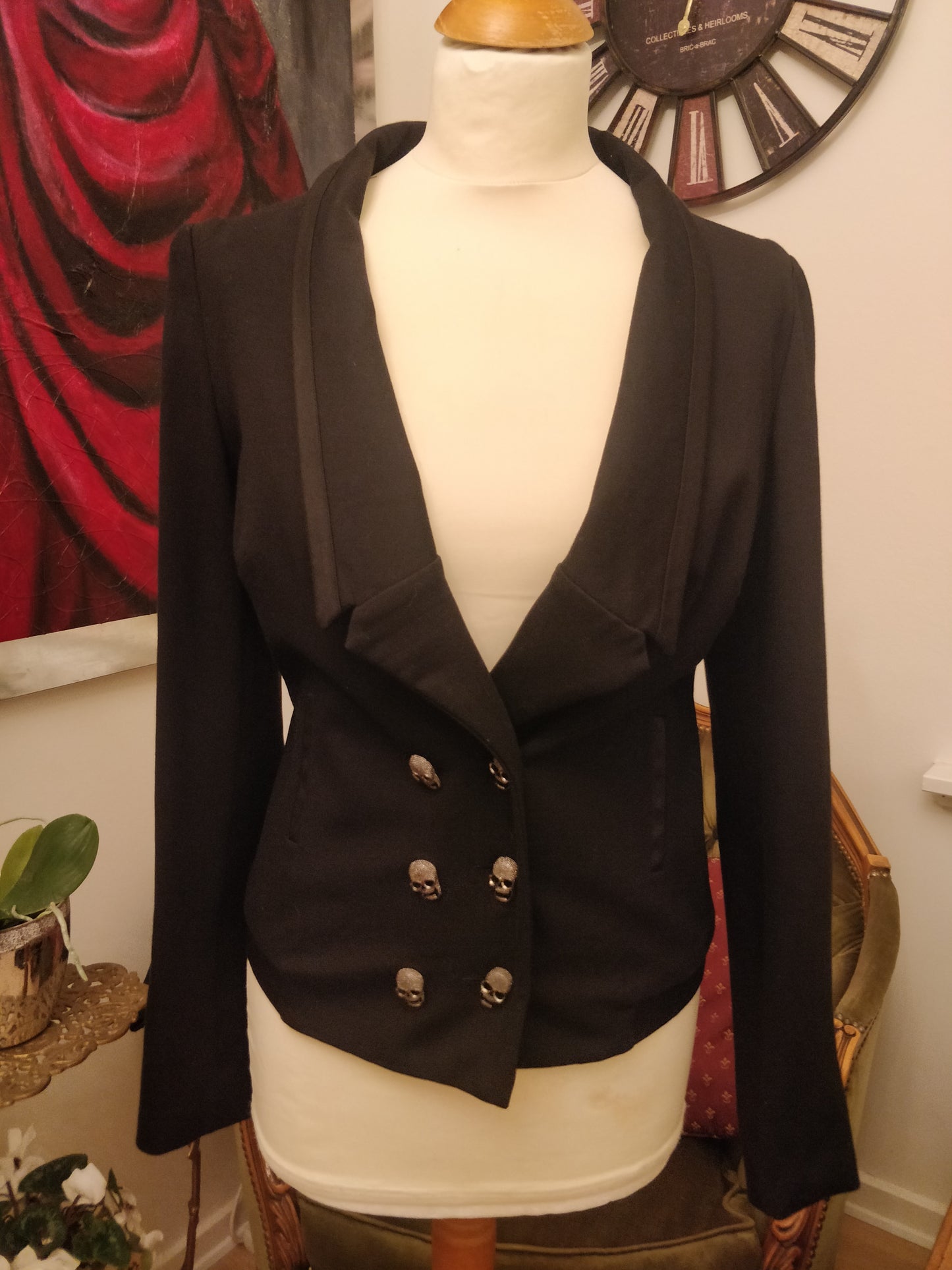 Skull Button Blazer