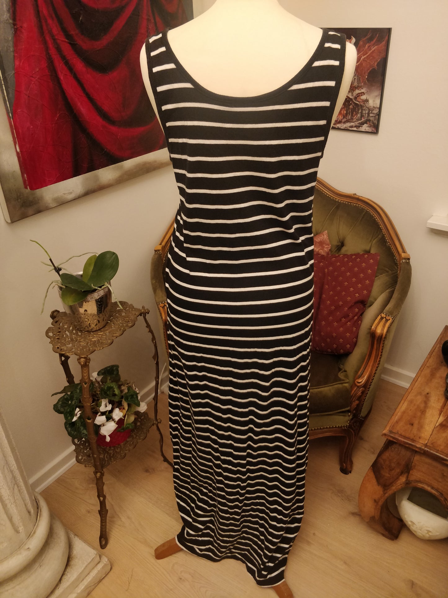 Black And White Striped Dress