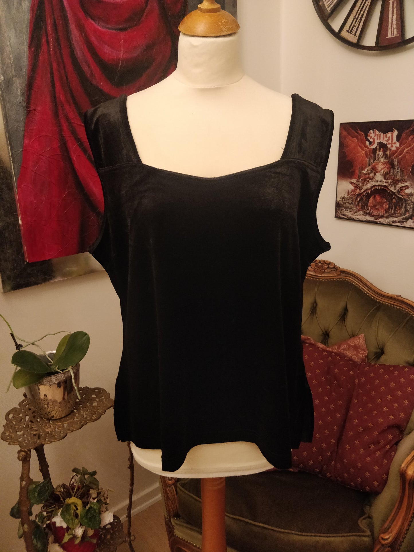 Black Velvet Top