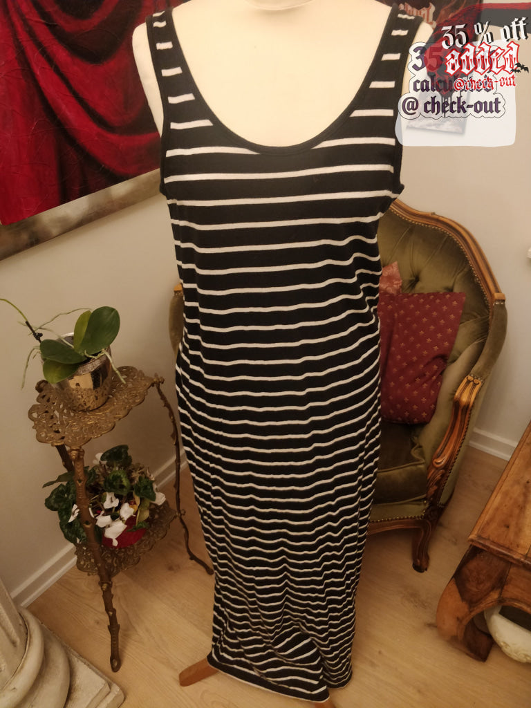Black & White Striped Dress L