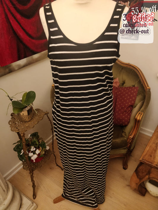 Black & White Striped Dress L