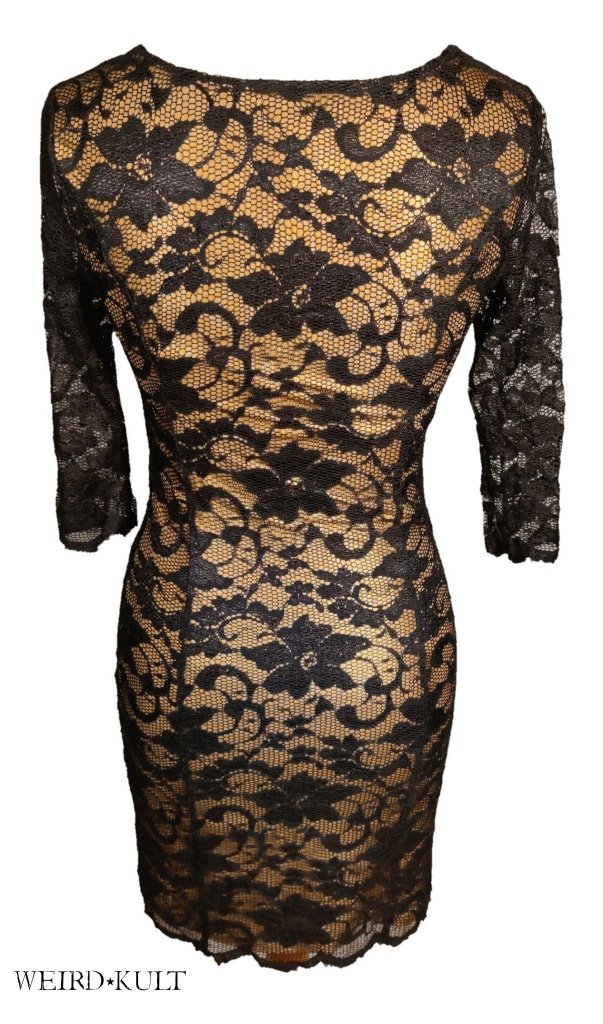 Black And Gold Lace Dress