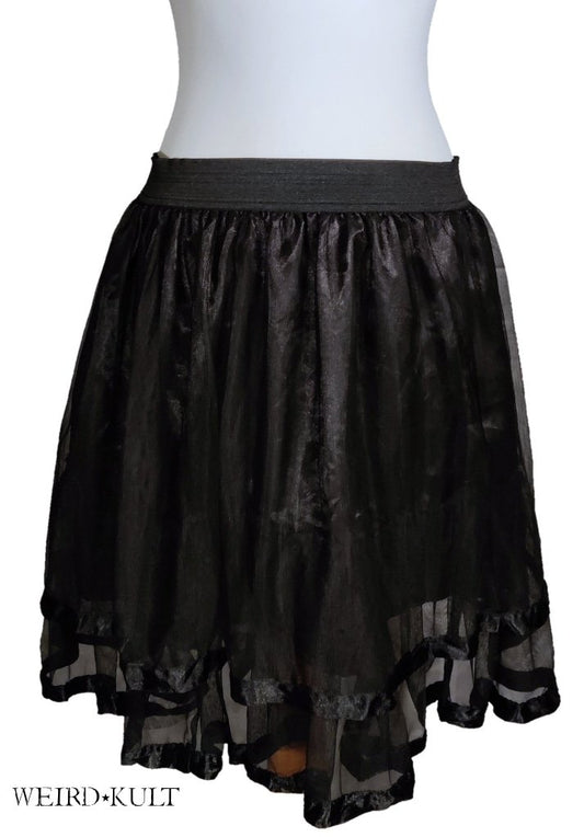 Black Double-layered Tulle Skirt
