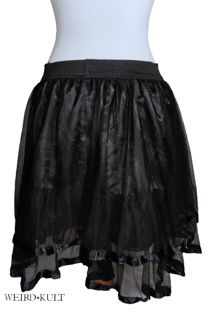 Black Double-layered Tulle Skirt