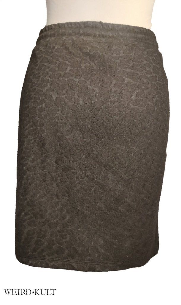 Black Leopard Skirt