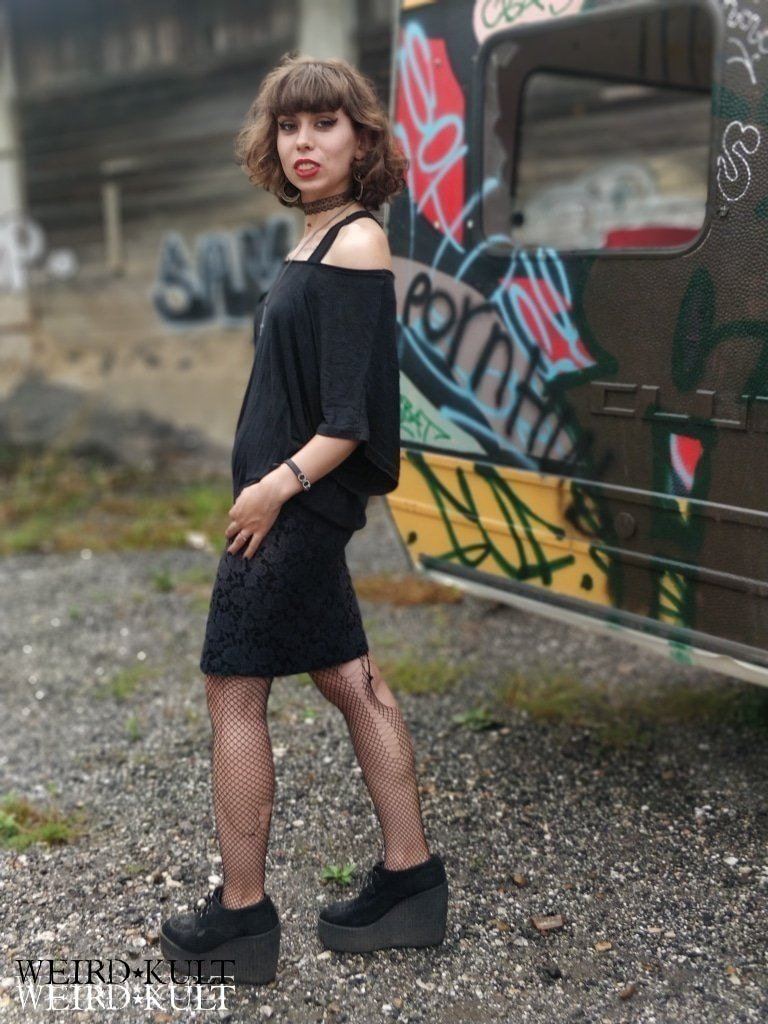 Black Premium Black Rose Dress