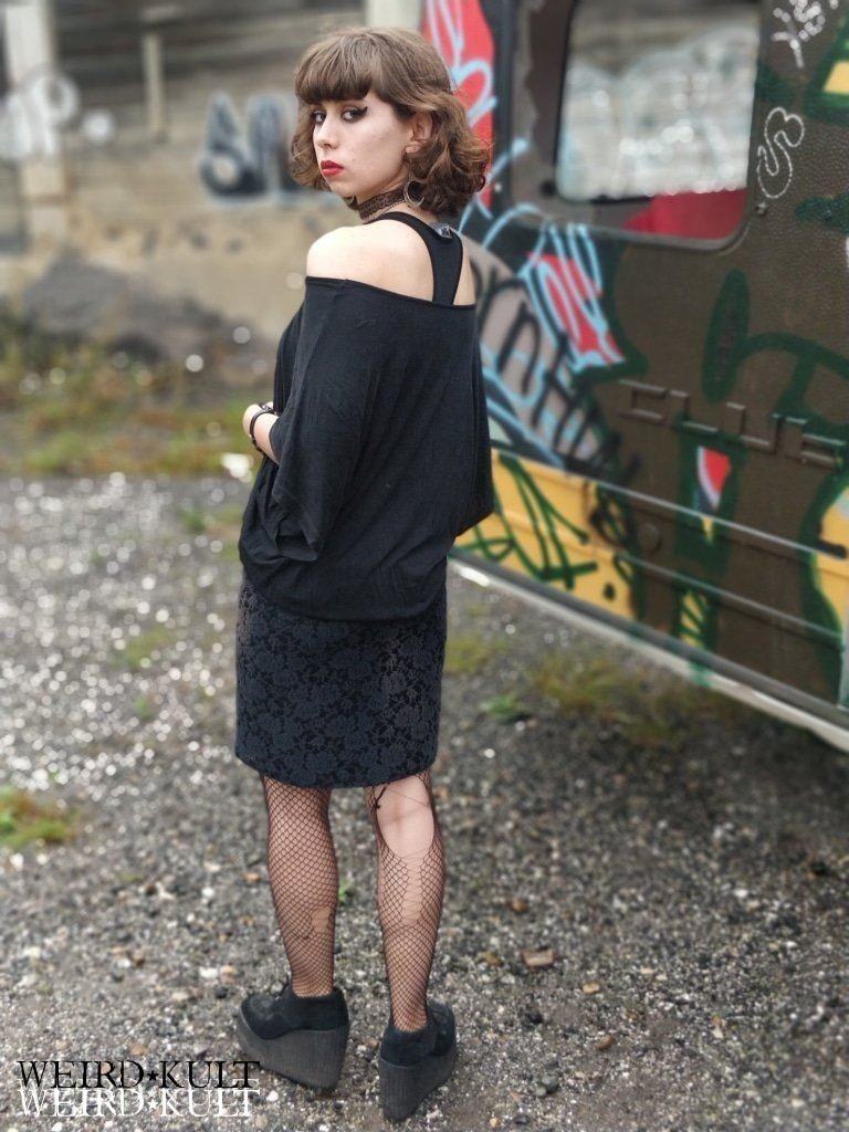 Black Premium Black Rose Dress