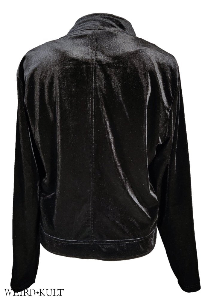 Black Velvet Biker Jacket