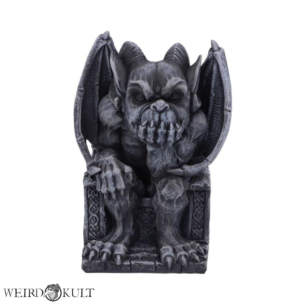 Edo Dark Black Grotesque Gargoyle Figurine Statuetter