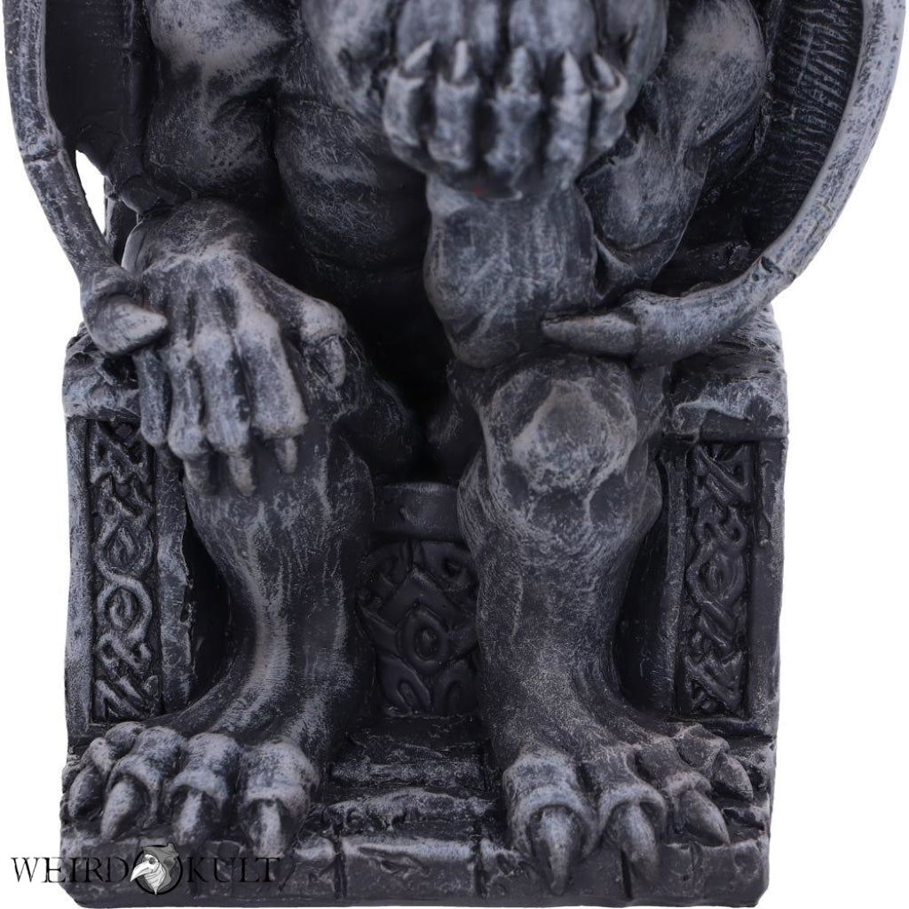 Edo Dark Black Grotesque Gargoyle Figurine Statuetter