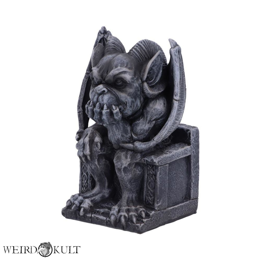 Edo Dark Black Grotesque Gargoyle Figurine Statuetter