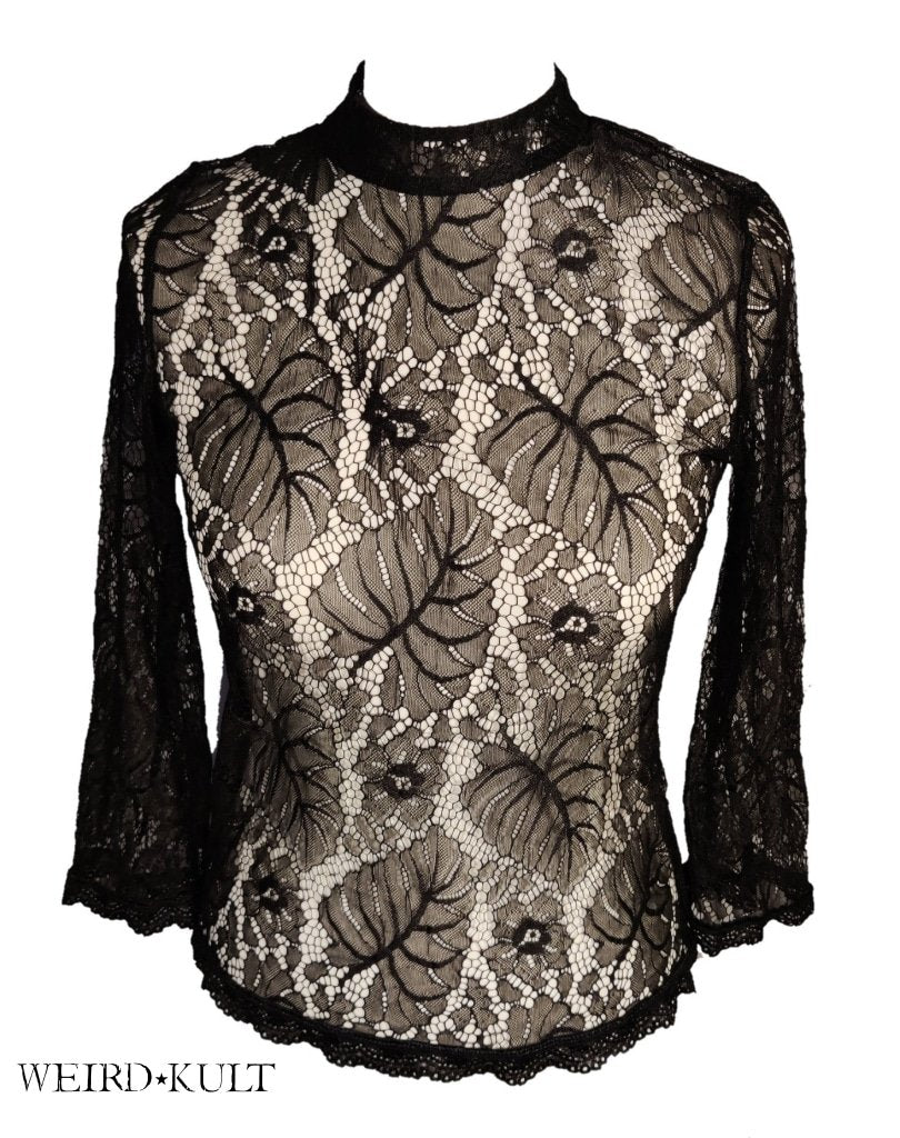 Elegant Long Sleeve Lace Shirt