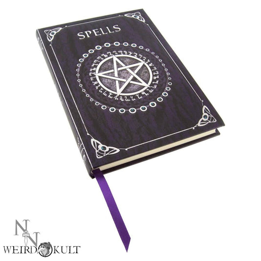 Embossed Pentagram Spell Book Journal In Purple Notesbøger Og Notesblokke