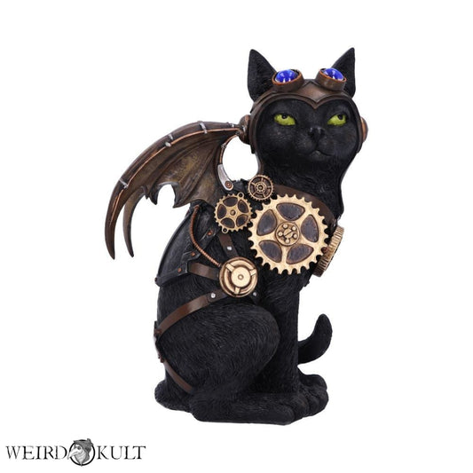 Feline Flight Steampunk Black Cat Pilot Figurine 22.7 Cm Statuetter
