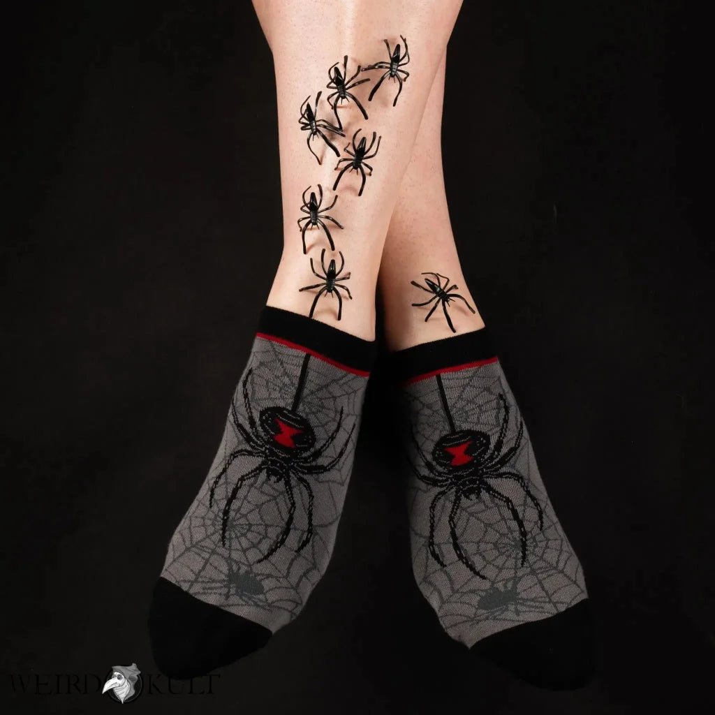 Footclothes Black Widow Spider Ankle Socks