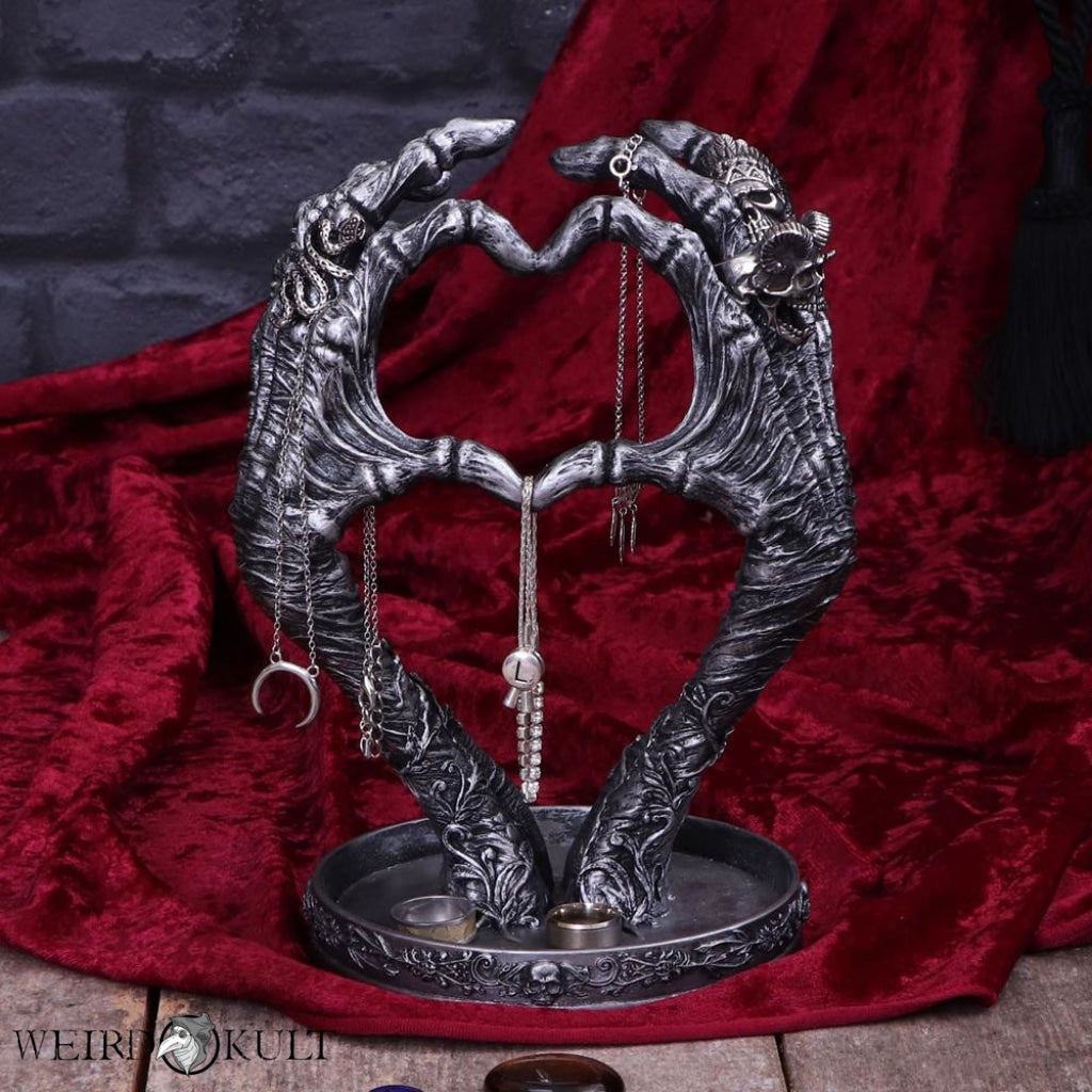 Gothic Love Hearts Hands Jewellery Holder Smykkeholdere