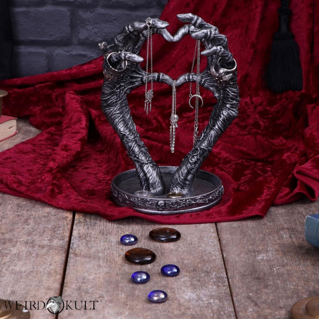 Gothic Love Hearts Hands Jewellery Holder Smykkeholdere