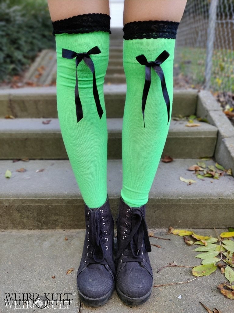 Socks - Green Knee Socks