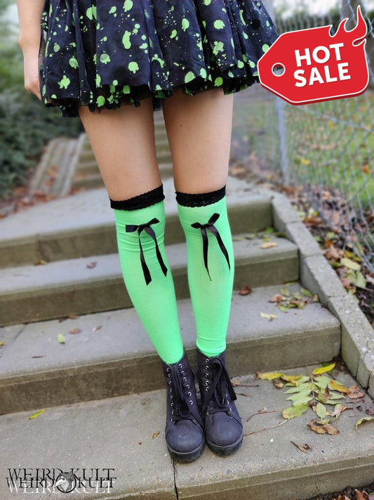 Socks - Green Knee Socks