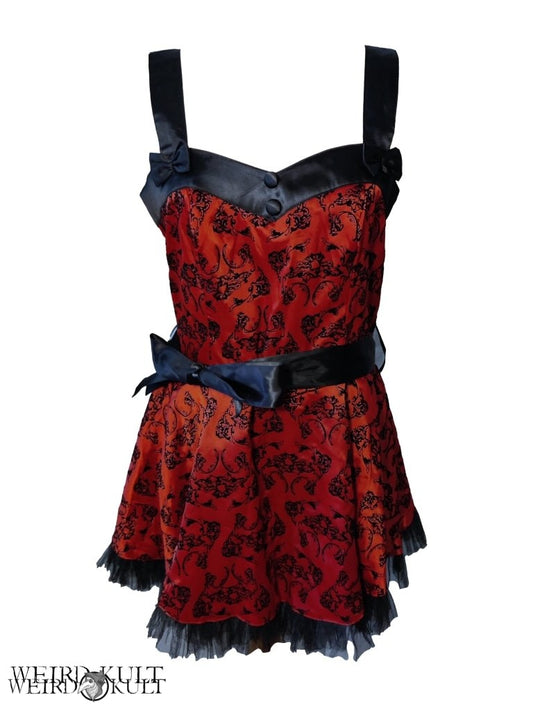 Dresses - Hell Bunny Red Brokade Dress