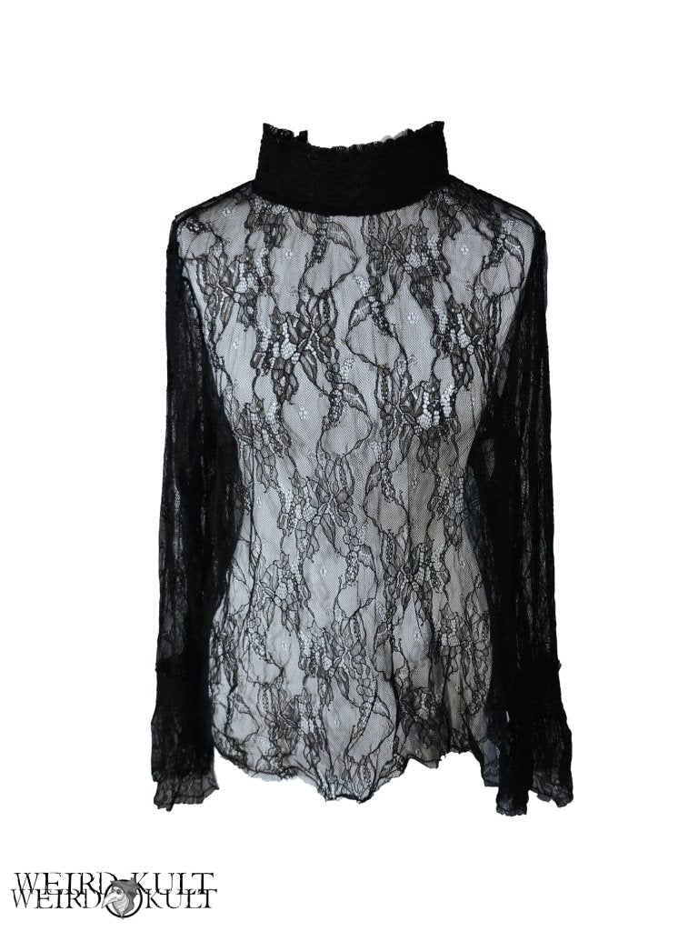 Shirts - High Neck Mesh Shirt