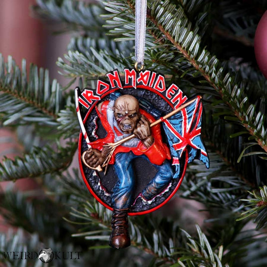 Officially Licensed Iron Maiden The Trooper Hanging Ornament Julekugler