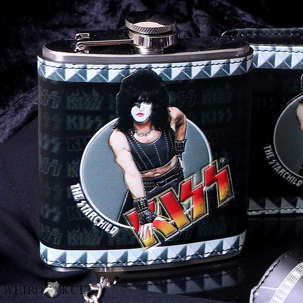 Officially Licensed Kiss The Starchild Hip Flask Lommelærke