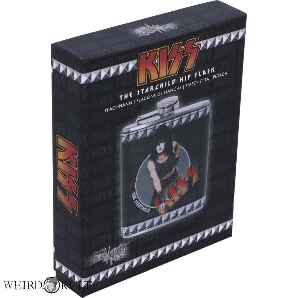 Officially Licensed Kiss The Starchild Hip Flask Lommelærke