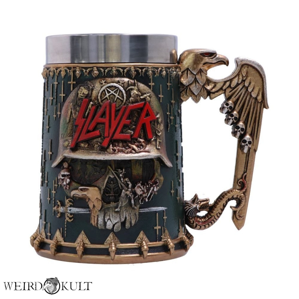 Officially Licensed Slayer Eagle Helmet Skull Logo Tankard Krus