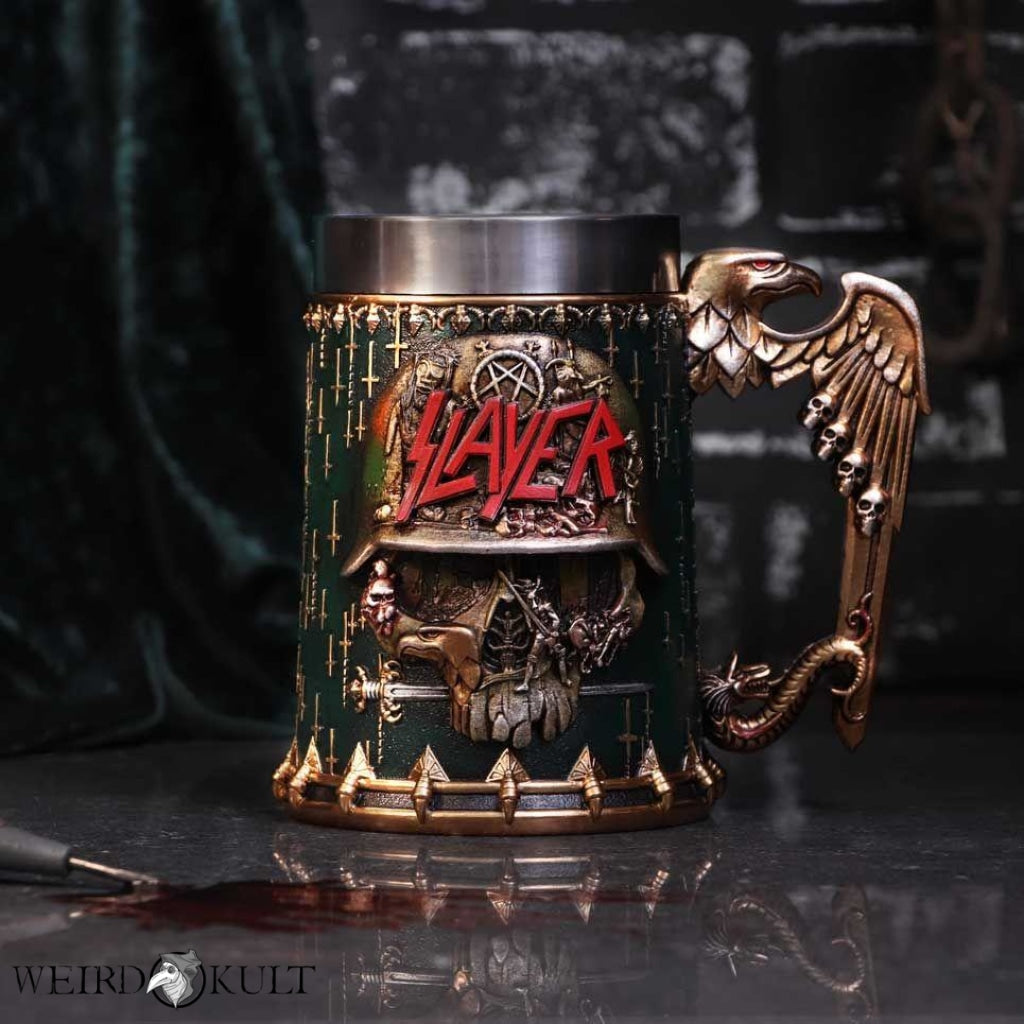 Officially Licensed Slayer Eagle Helmet Skull Logo Tankard Krus